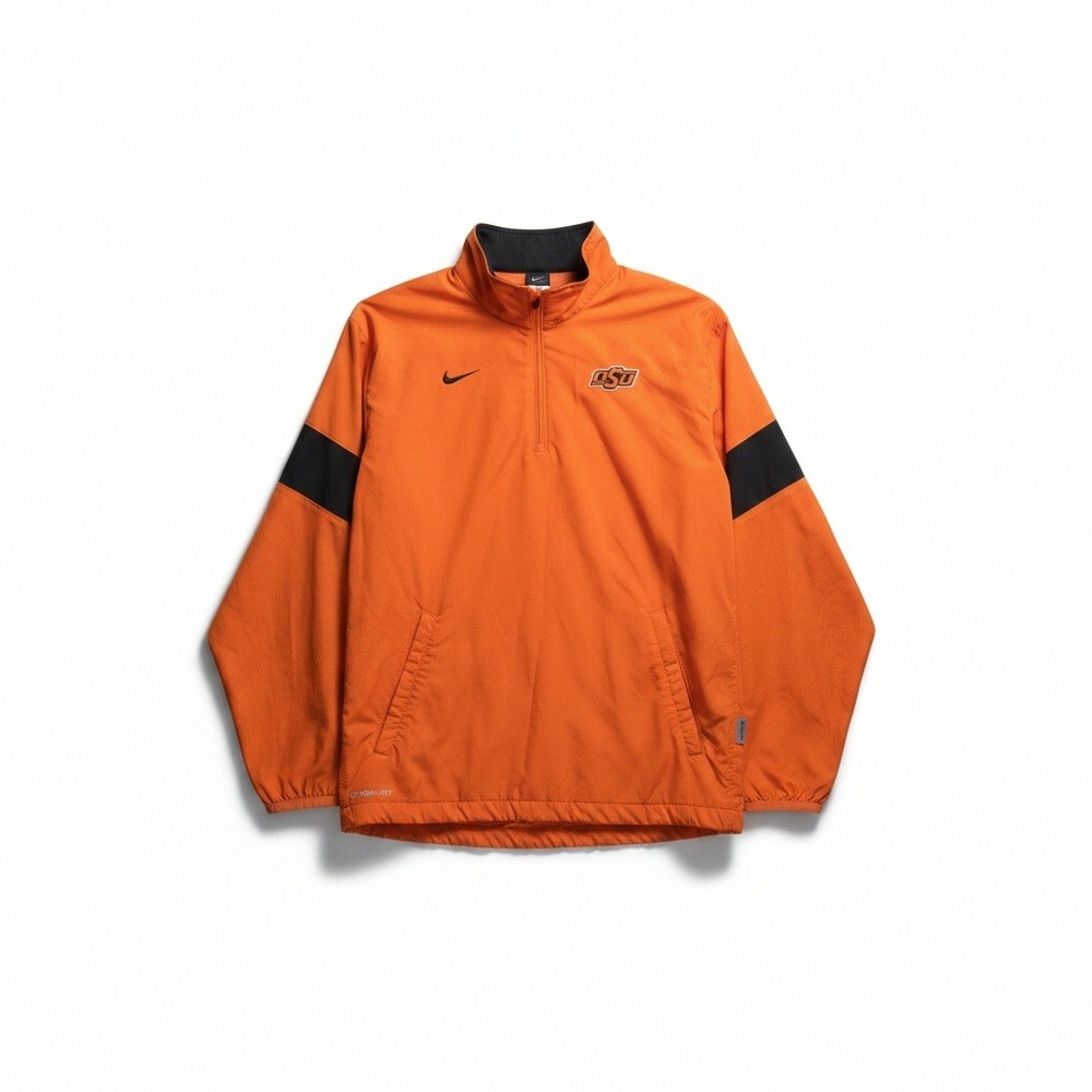 Nike Oklahoma State Cowboys Storm-FIT 1/4 Zip Orange Windbreaker Mens Medium
